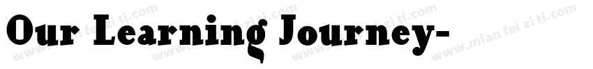 Our Learning Journey字体转换